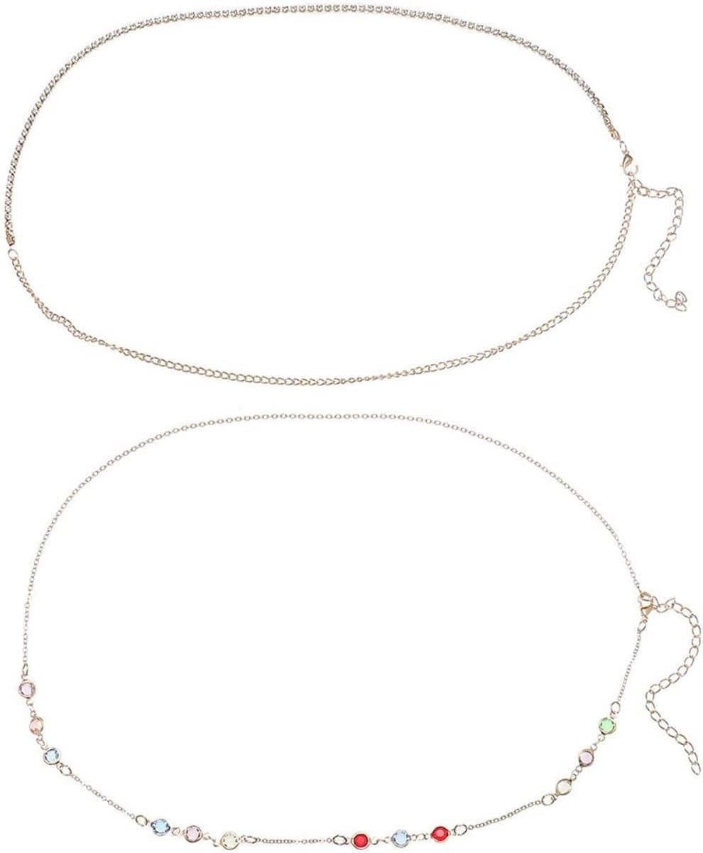 Ketting met taille-bikini-ketting, lichaamsketting, bikini, strand, lichaam, buik-lichaamsketting, sieraden, geschenken voor vrouwen.