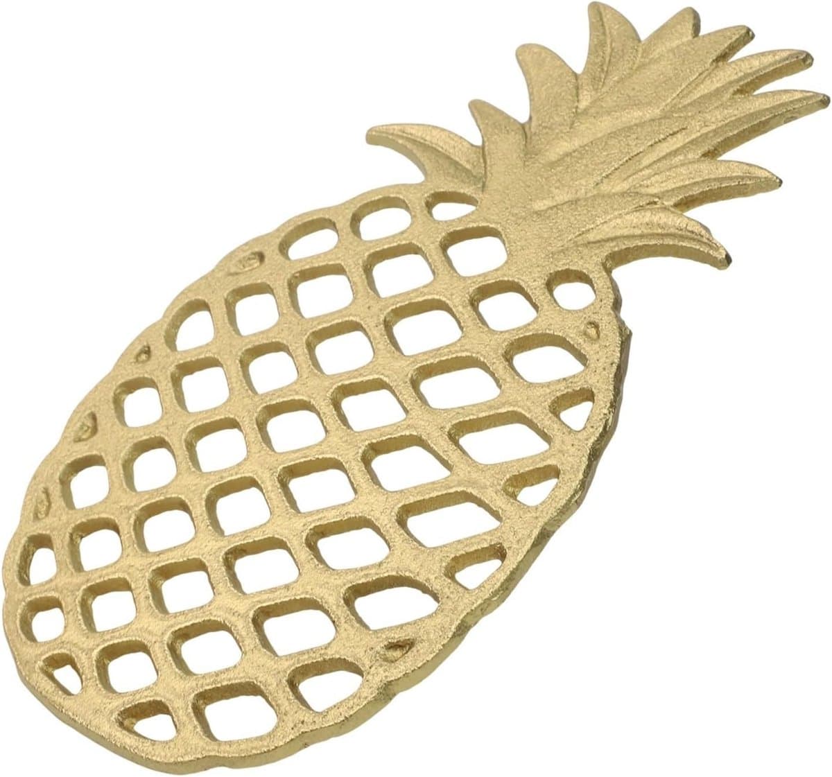Gietijzeren Onderzetter - Hittebestendige Mat - Keuken Beschermen - Ananas Ontwerp - 22 cm - Zwart