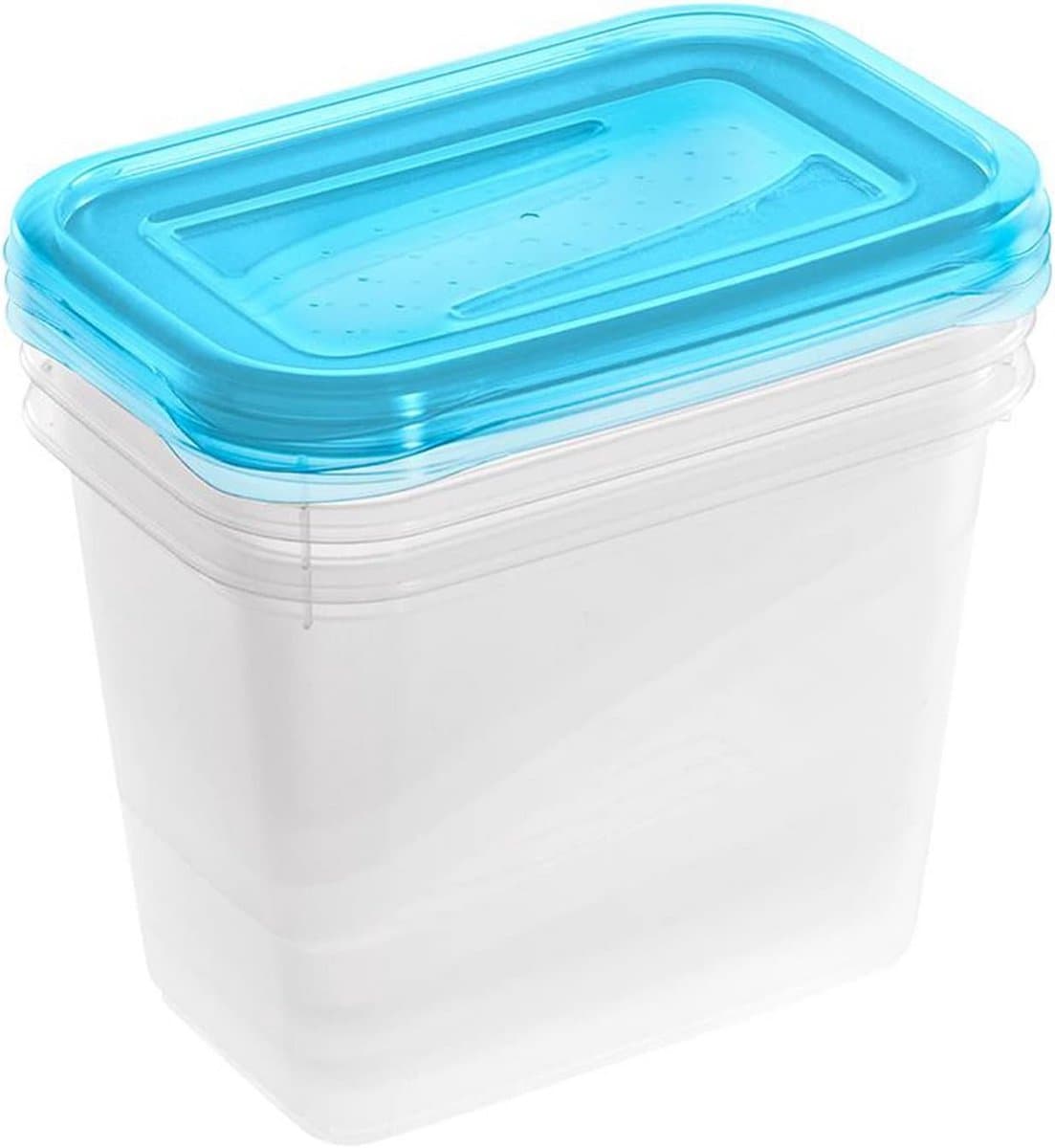 Set van 3 Fresh Food Bewaarbakjes 1 Liter - Lekdicht & Diepvriesgeschikt