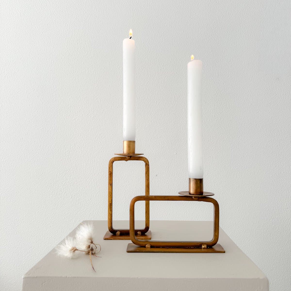 Homedeco Dave – Kandelaar – Metaal – Brass Finish – Goud