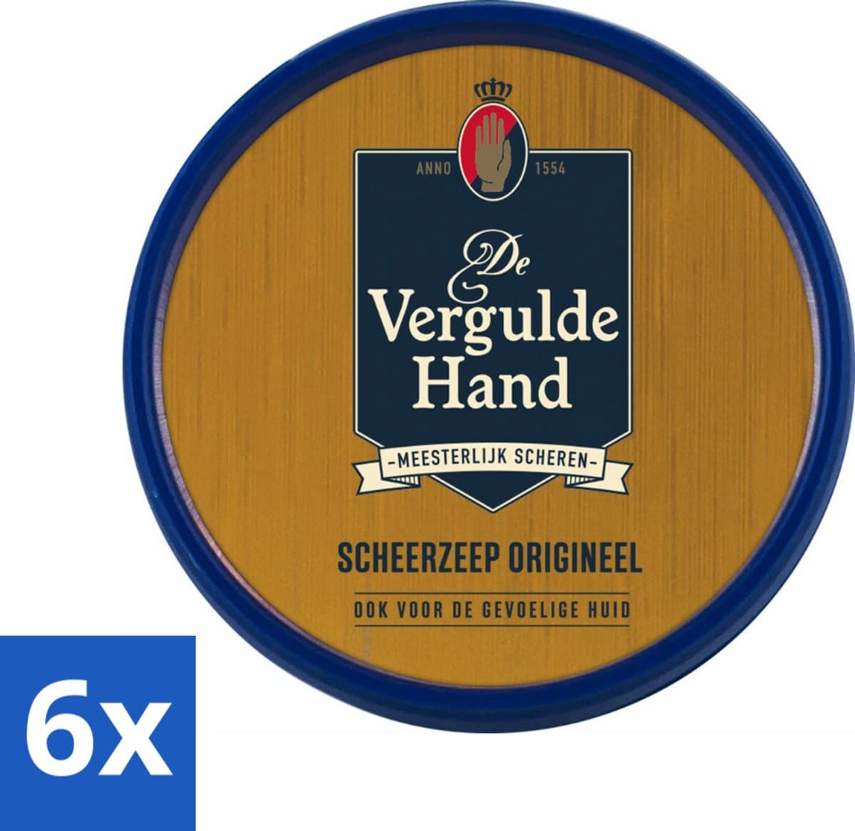 Vergulde Hand Scheerzeeptablet 75 gr - Voordeelverpakking - 6 stuks