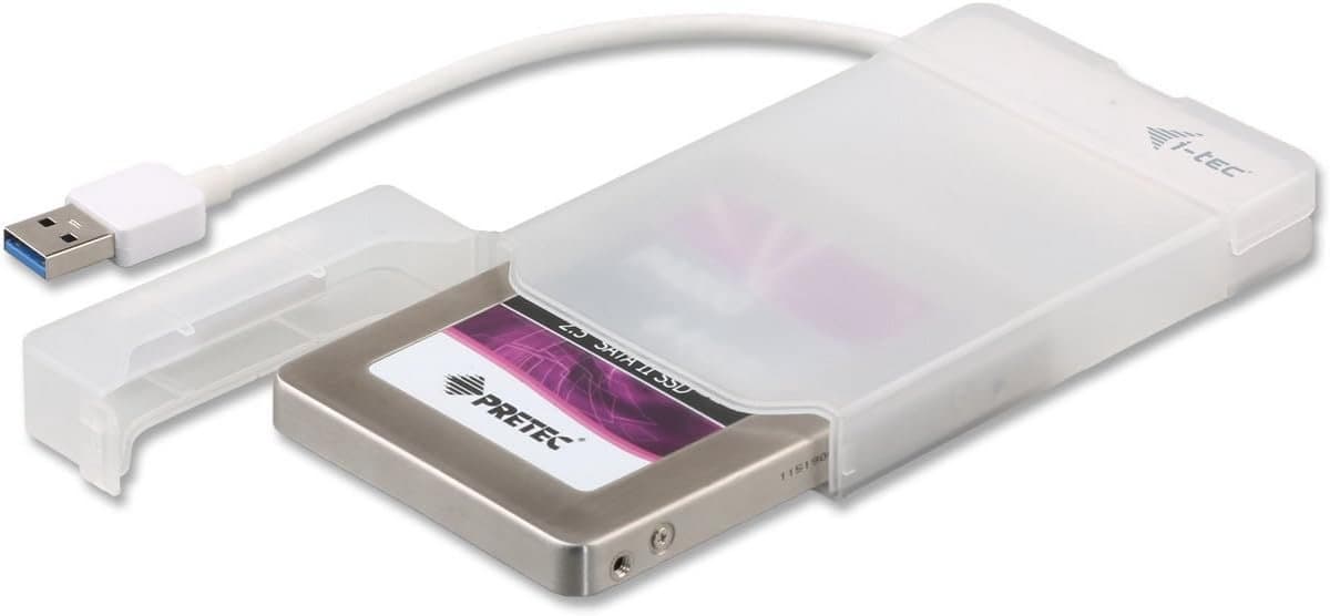 Externe Behuizing USB 3.0 voor 2.5 inch HDD of SSD - Wit