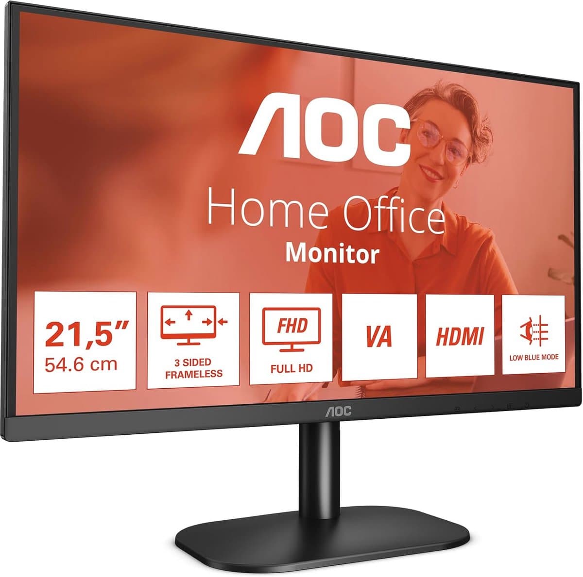 22 inch FHD Monitor met HDMI en VGA - Full HD 1920x1080