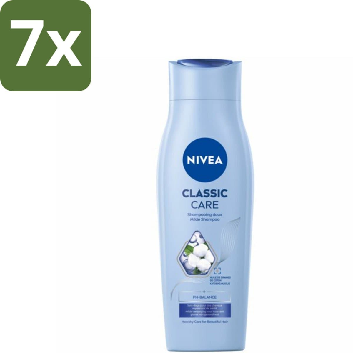 NIVEA - Shampoo - Klassieke Verzorging - Gezonde Zorg - Glanzend Haar - 250 ml - Bulkverpakking - 7 stuks