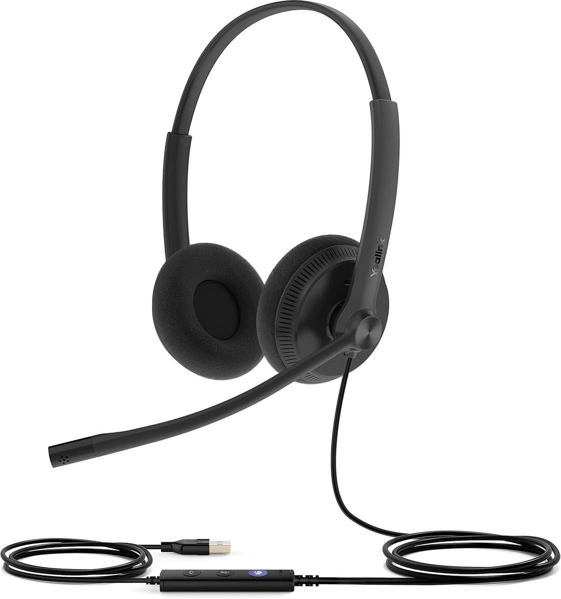 Draadl oze USB Headset Dual Oorschelp voor Kantoor en Callcenter