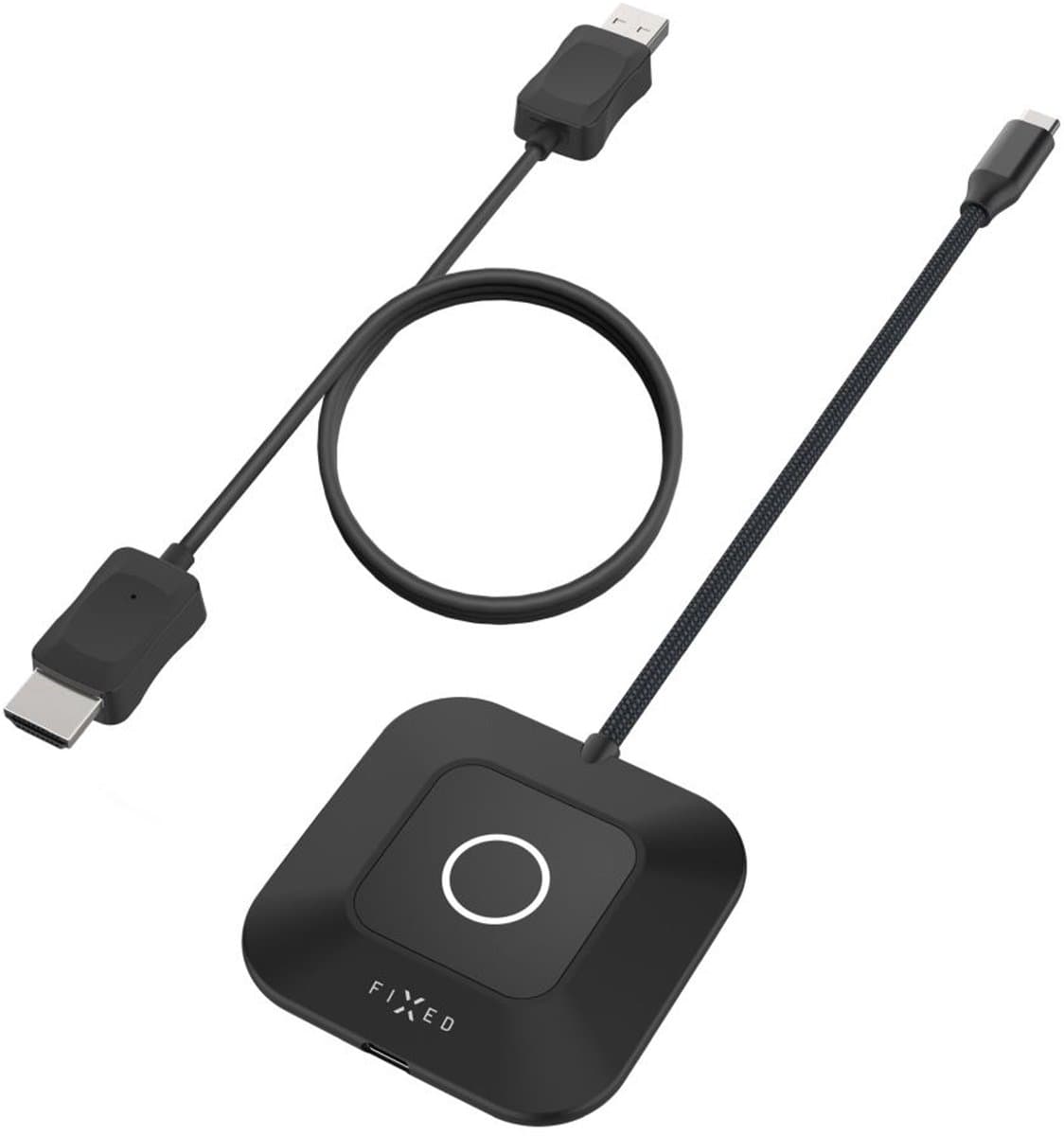 FIXED AirLink Draadloze HDMI Adapter – USB-C naar HDMI – Full HD 1080p 60Hz – 30 Meter Bereik – Plug & Play