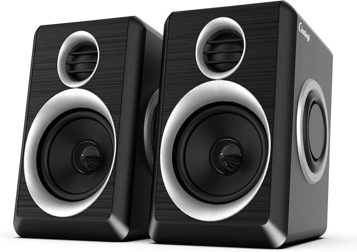 Compacte 2.0 USB PC Luidsprekers met Diepe Bas en 3,5 mm AUX-aansluiting