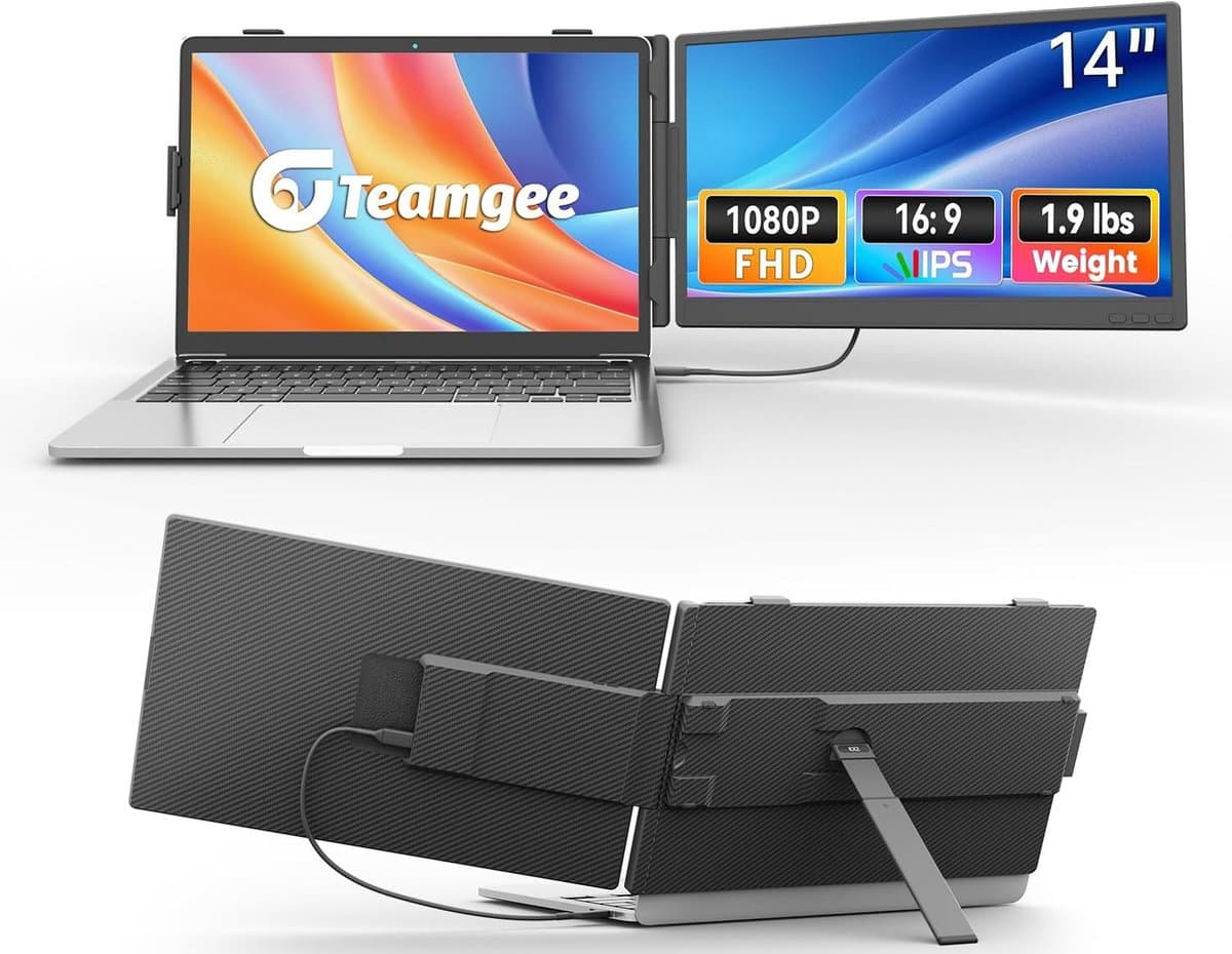 14,1 inch Draagbare Monitor voor Laptop - 1080P FHD IPS Schermuitbreiding