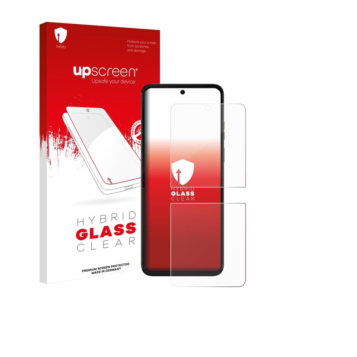 upscreen - Screenprotector voor Motorola Razr+ 2025 - Folie Beschermfolie Beschermglas transparant