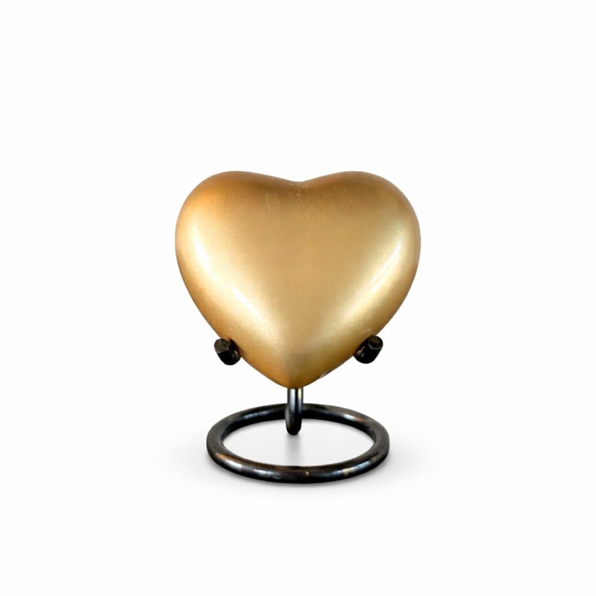 Akerz Mini Urn - goud - Hart - Aluminium - Inclusief Standaard - Graveerbaar - 80ml