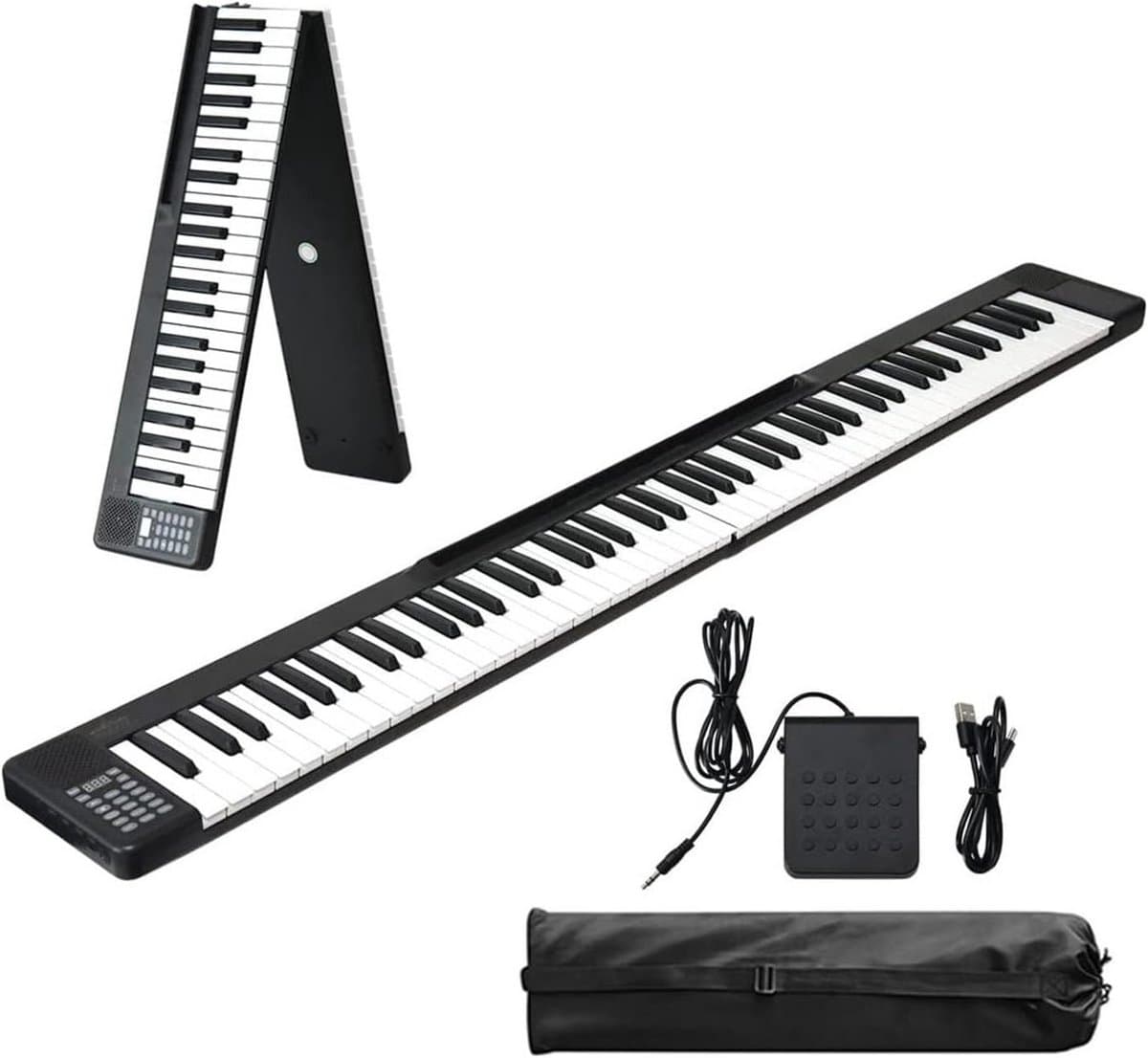 Opvouwbare Piano 88 Toetsen - Draagbare Digitale Piano met Bluetooth en Ingebouwde Luidsprekers