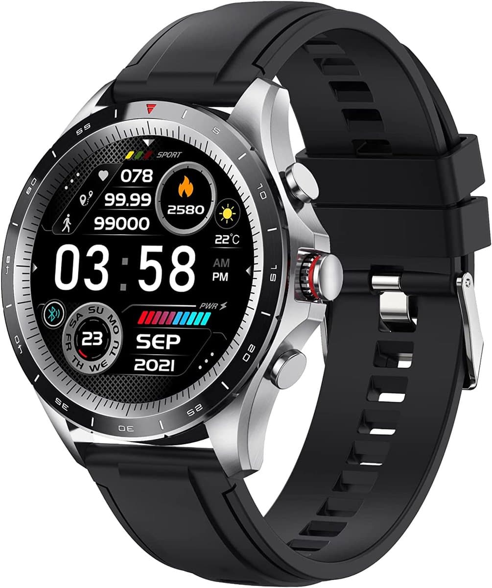 Manike NX1 Business Smartwatch – 1,4 inch AMOLED Display - Hartslag & Bloeddrukmeting - SpO₂ - Slaaptracking - Multisport - IP68 Waterdicht - 7 Dagen Batterij - Android & iOS Compatibel - Meldingen - Stappenteller - Sporthorloge - Activity Tracker