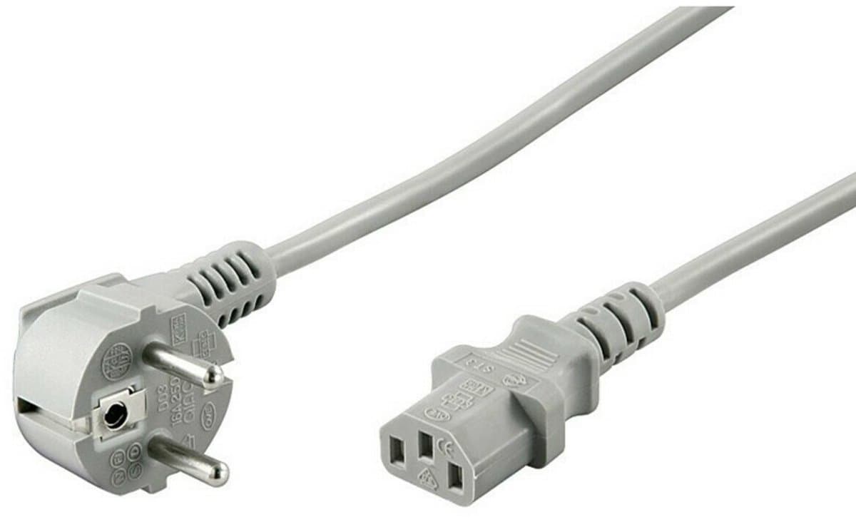 Goobay Stroomkabel met C13 plug - grijs - 2 meter