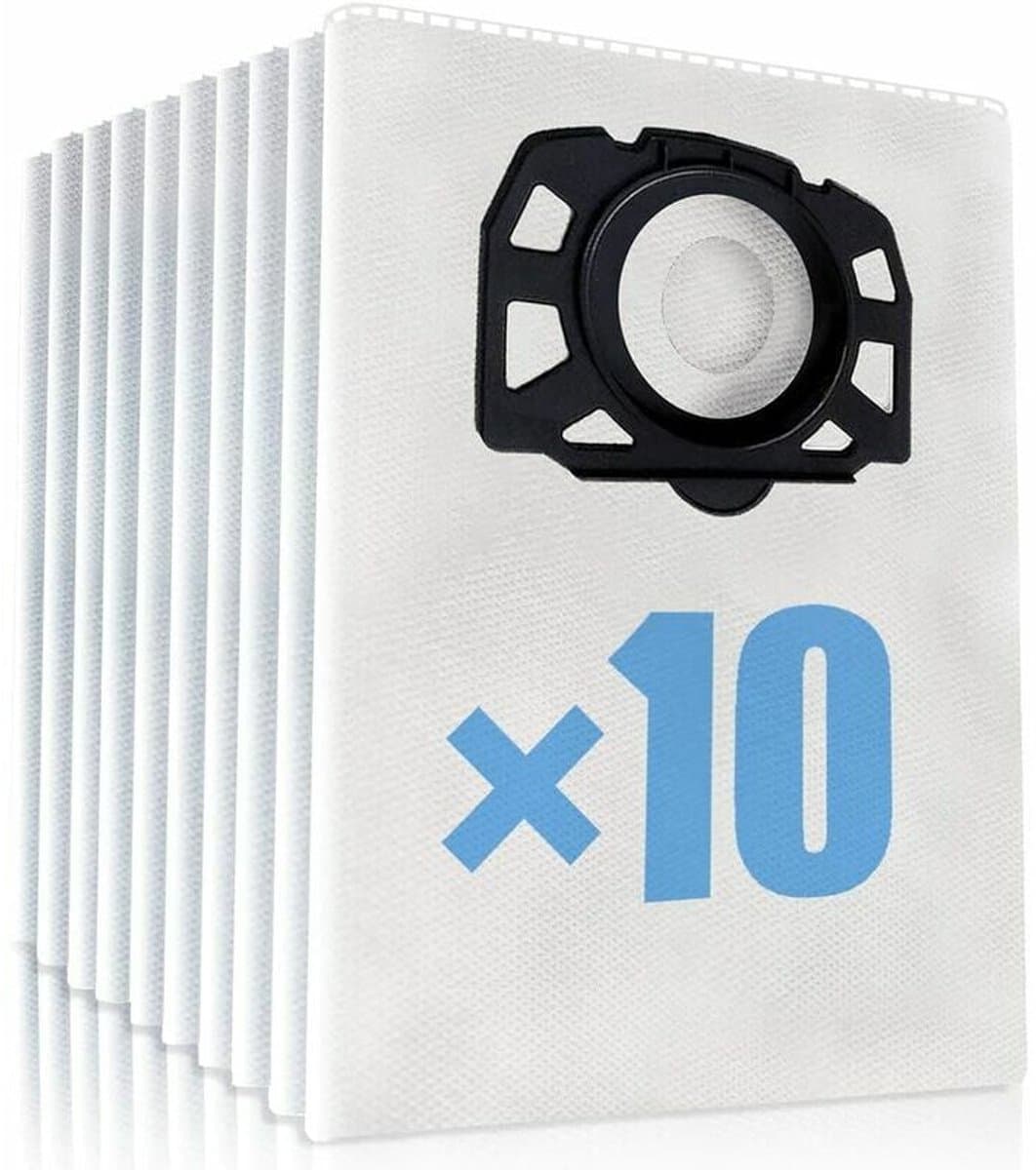 Crrynuo Stofzuigerzakken - 10-pack Karcher WD4 WD5 WD6 stofzuigerzakken Karcher MV4, MV5 en MV6 stoffilterzakken voor Karcher