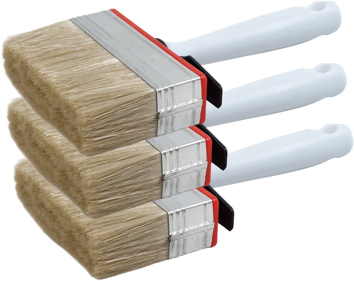 Sorex Blokkwast van 12 x 3 cm - 4x - schilderen - verfspullen - dikke kwasten - kunststof - syntetische haren