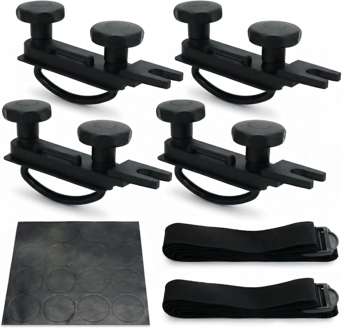 Dakkoffer - 4 stuks U-bout dakkofferbeugel, dakkofferbevestiging, U-boutklemmen 85 mm binnenbreedte, met 8 heavy-duty borgmoeren