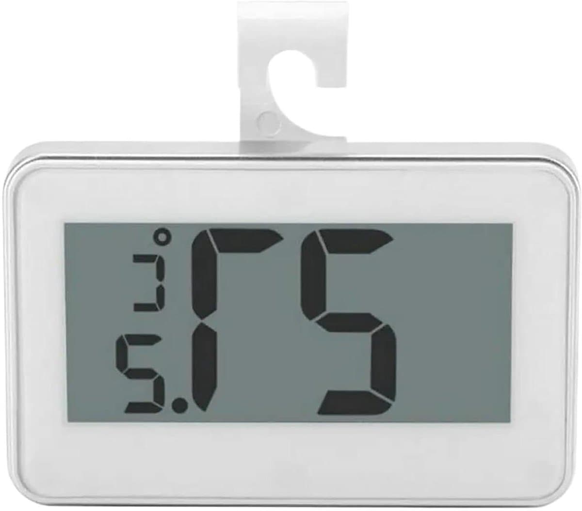 Digitale Koelkastthermometer - Vriezer Monitor - Voedsel Veilig Bewaren - Waterdicht LCD Display - 7 cm - Wit
