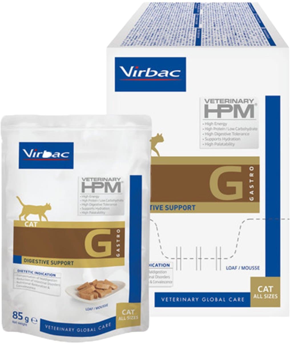 Veterinary HPM Cat Digestive Support - Maaltijdzakje - 12 x 85 g