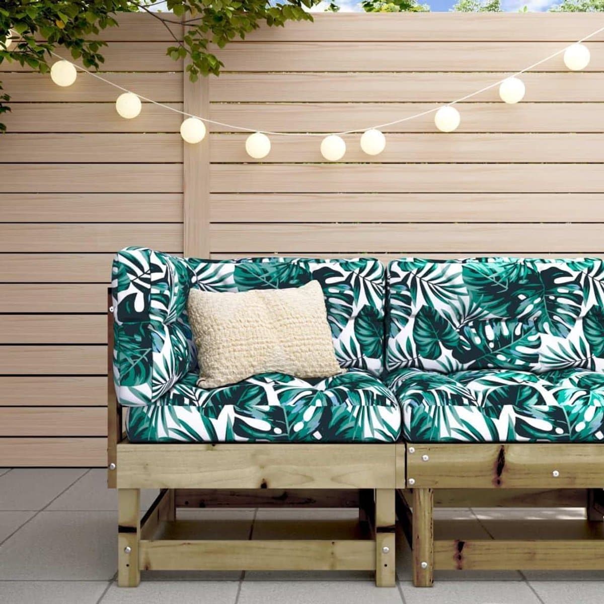 Houten Hoekbank - Modulaire Sofa - Buiten Zitten - Vacuüm Geïmpregneerd - 61 x 61 x 62 cm - Houtkleurig