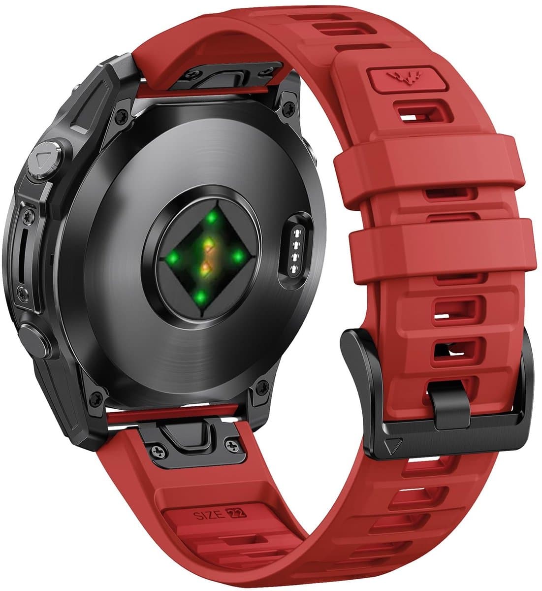 SolidKeus - Siliconen Horlogeband voor Garmin Fenix en Instinct 22mm