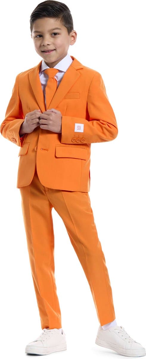 OppoSuits The Orange - Jongens Pak - Carnavalskleding - Koningsdag En Nederland - Oranje - Maat EU 92/98