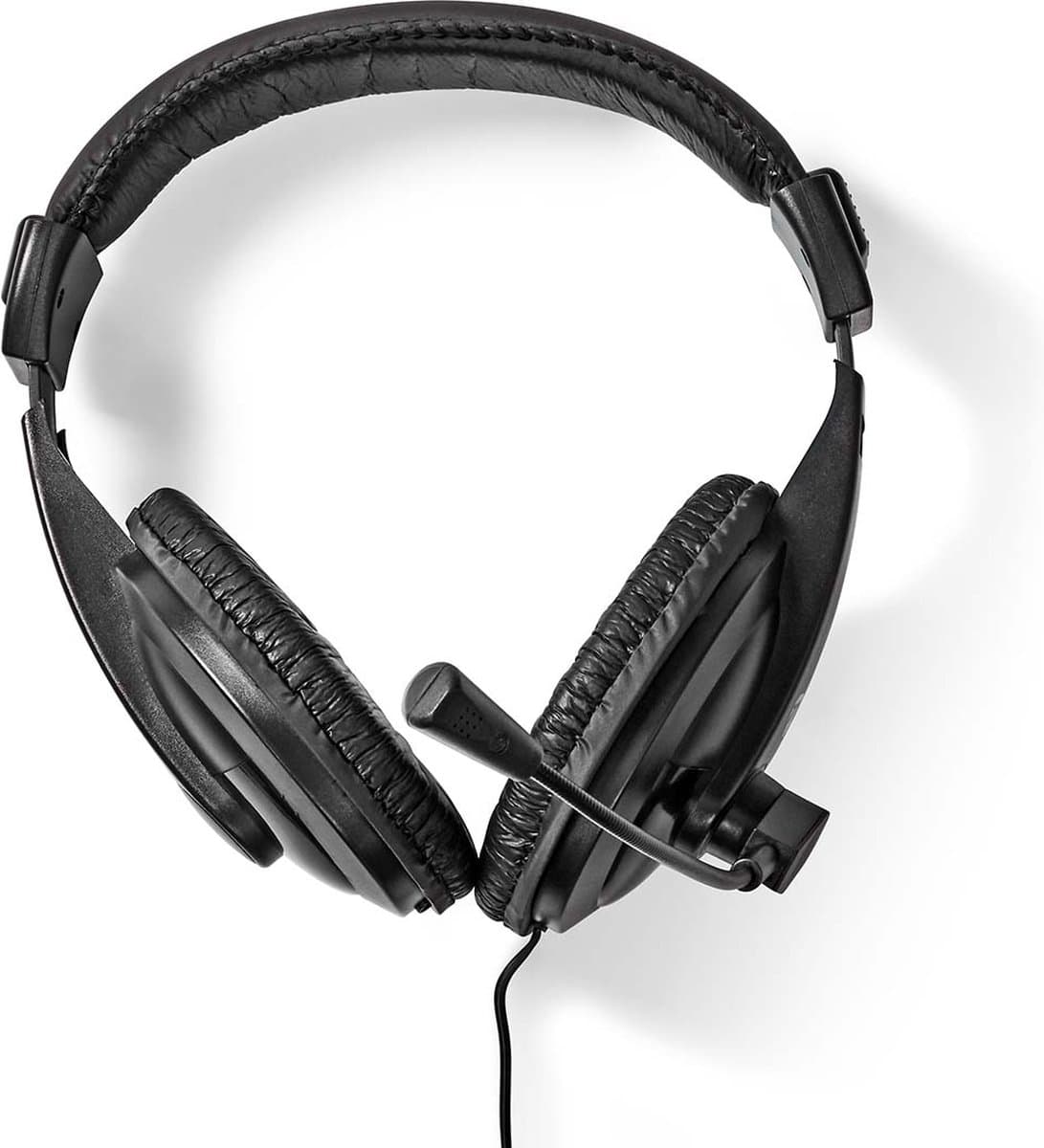 Nedis PC-Headset - Over-Ear - Stereo - 1x 3.5 mm / 2x 3.5 mm - Inklapbare Microfoon - Zwart