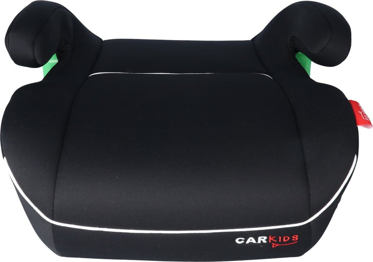 Carkids I-Size Zitverhoger Alfie - Isofix aansluiting - Voldoet aan I-Size R-129 Norm - Voor kinderen van 125-150cm – Afneembare & wasbare hoes - Zwart/Wit