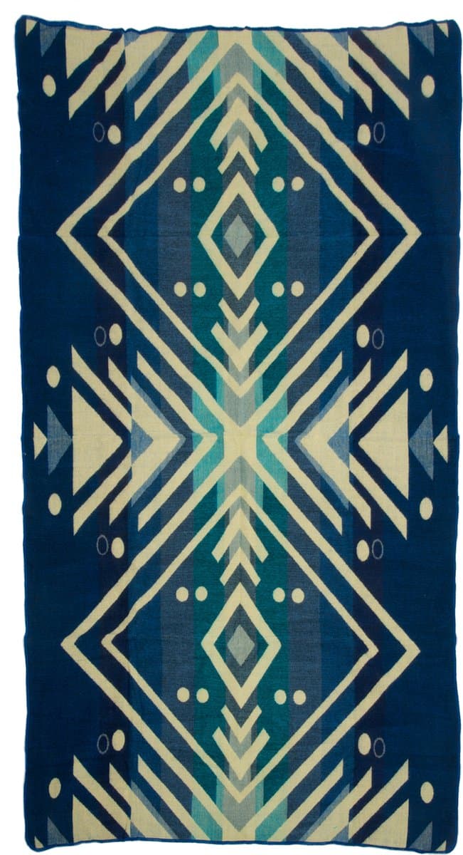 Mini Alpaca native deken - Imbabura - Blauw