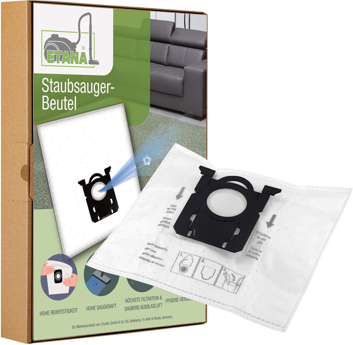 30x Etana stofzuigerzak geschikt voor Electrolux Ultrasilencer Cyclonic Bagged - 30 stofzuigerzakken