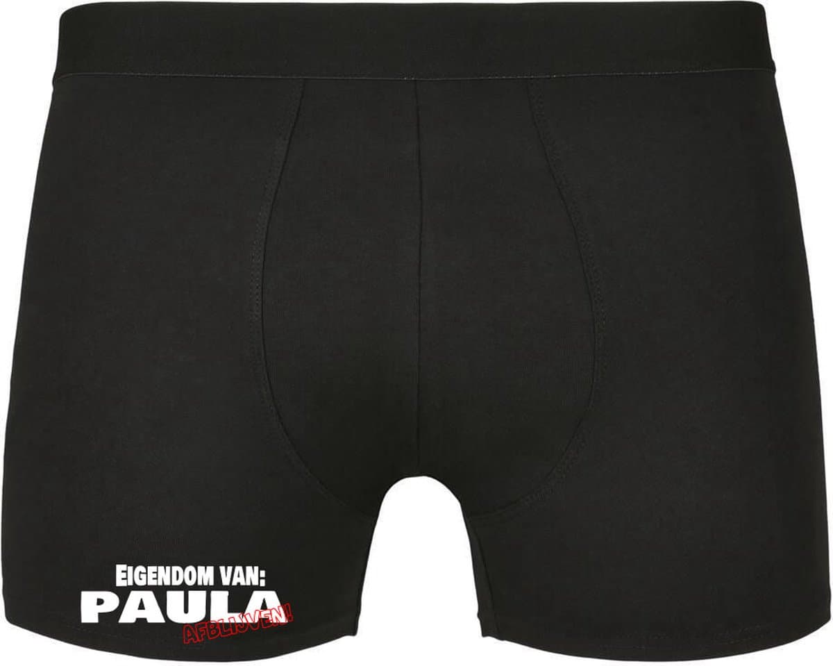 Eigendom van Paula , Afblijven! Heren Boxershort - Relatie - Vriend - Onderbroek