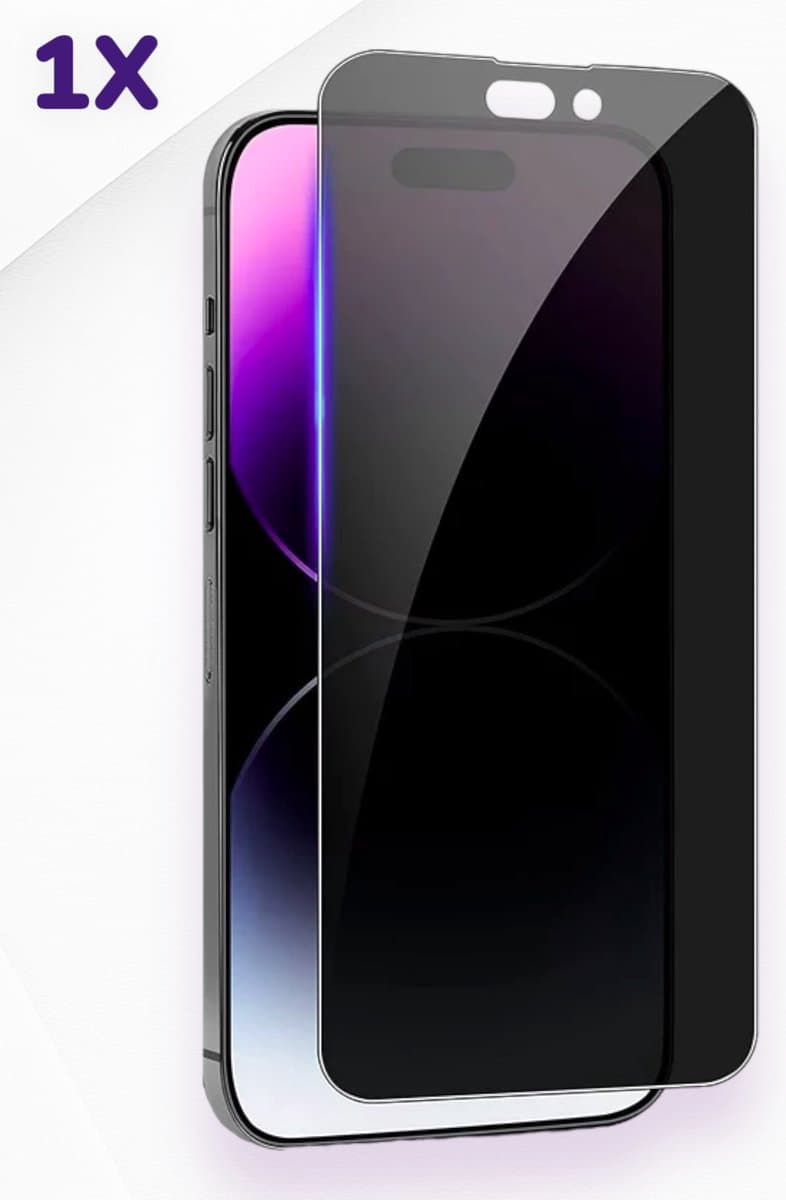 AziLine Privacy Glas Screenprotector Geschikt voor Apple iPhone 15 Pro Max - Ultieme Privacy Schermbescherming geschikt voor iPhone 15 Pro Max - Privacy Screen Protector iPhone 15 Pro Max - Privacy Premium Glas - Edge to Edge - Hoge Kwaliteit