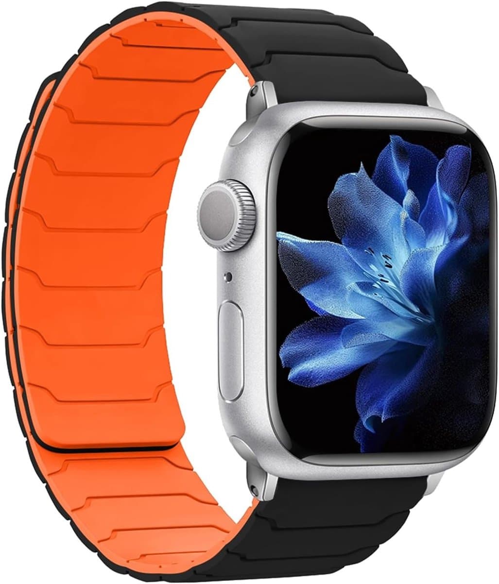 Verstelbare Magnetische Sportband voor Apple Watch 42mm, 41mm, 40mm en 38mm - Sterke Silicone Loop voor Mannen en Vrouwen, Ideaal voor Sport en Dagelijks Gebruik