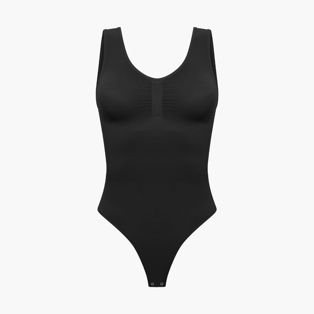 cfab - Tanktop bodysuit met corrigerende werking en strikje - Zwart, maat L - Corrigerende Body - Naadlos - corrigerend ondergoed dames