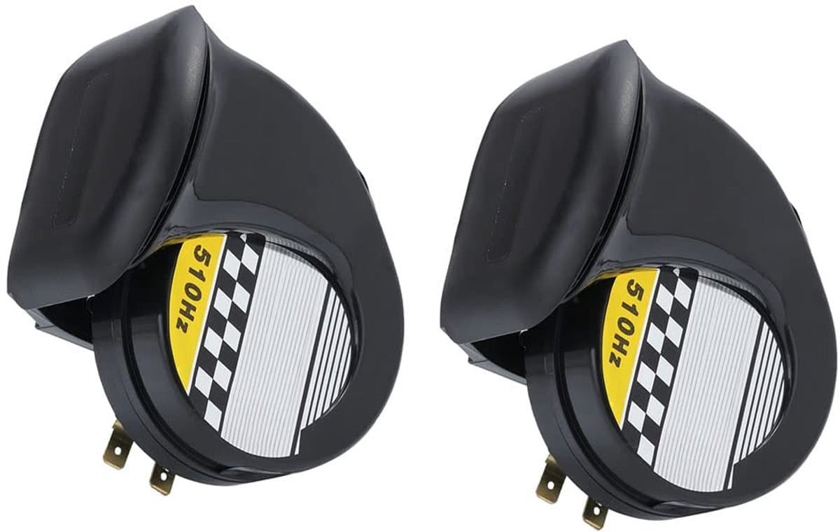 Dailygoods - Mini Luidsprekers - 115DB Slak Hoorn - Effectieve Geluidsversterking - Compact Formaat - Voor Motorfiets en Scooter - Elektrische Hoorn