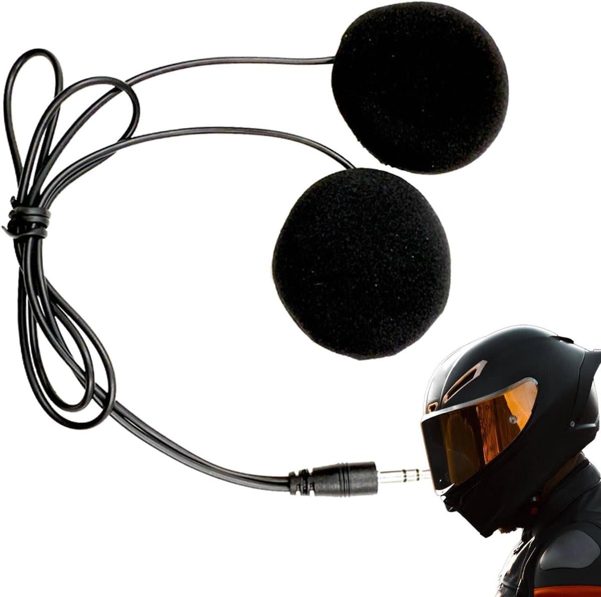 Helmspeakers - Sport Audio Modules - Veilig Luisteren - Ultraslank Ontwerp - 4.0cm Diameter - Zwart