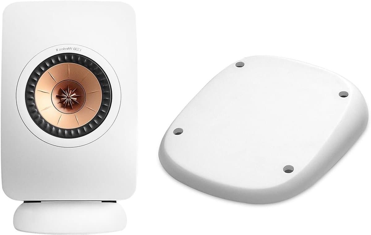 Verstelbare Speakerstands voor Draadloze Boekenplank Speakers met 10 Graden Hellingshoek, Ideaal voor Studio en Thuisgebruik (Wit)