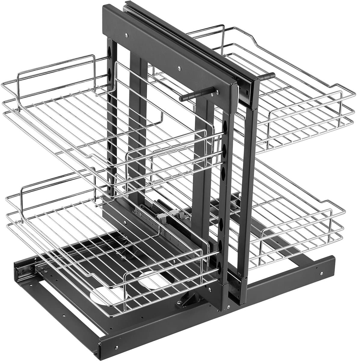 Solvix Keukenkast Organizer – Keuken Organizers – Gootsteenkast Organizer Uittrekbaar – Hoekkast Opberger met 2/3 Etages – Voor Keukenkast en Opbergruimte