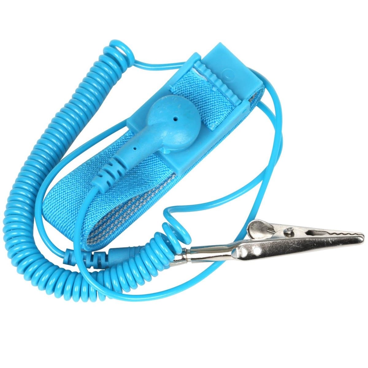 Cosensi - Antistatische armband - polsband tegen statische elektriciteit - elektrostatica - met aarddraad en krokodillenklemmen - voorkomt statische opbouw