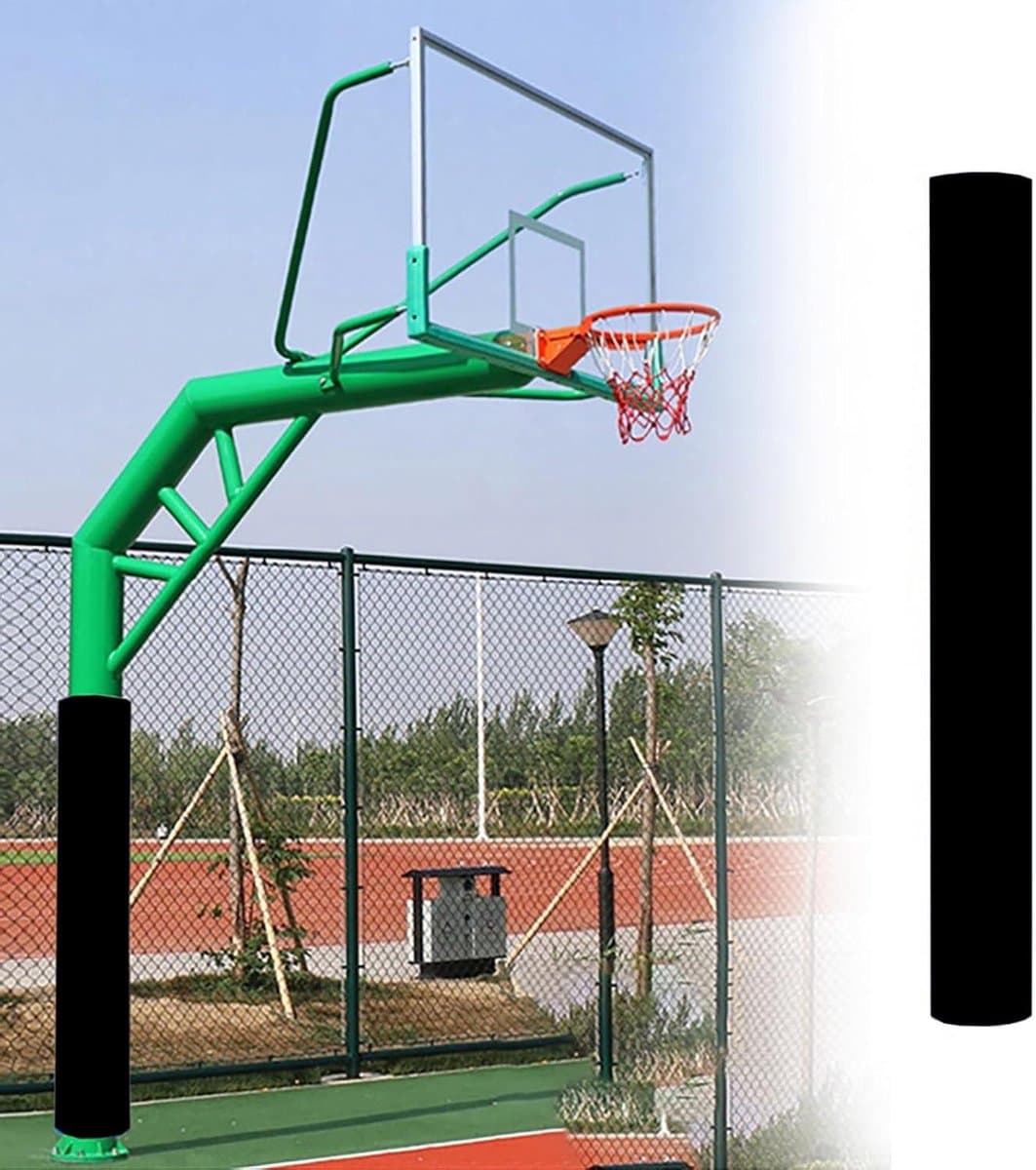 Basketbal hoepel beschermer - Paal wrap - Veilig sporten - Verstelbare maat - 2 cm dik - Zwart