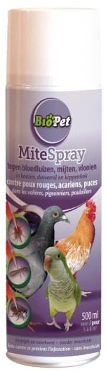 BSI Mitespray tegen Bloedluis en mijten (500 ml) - Gifvrije insecticide - Met gratis cheatsheet