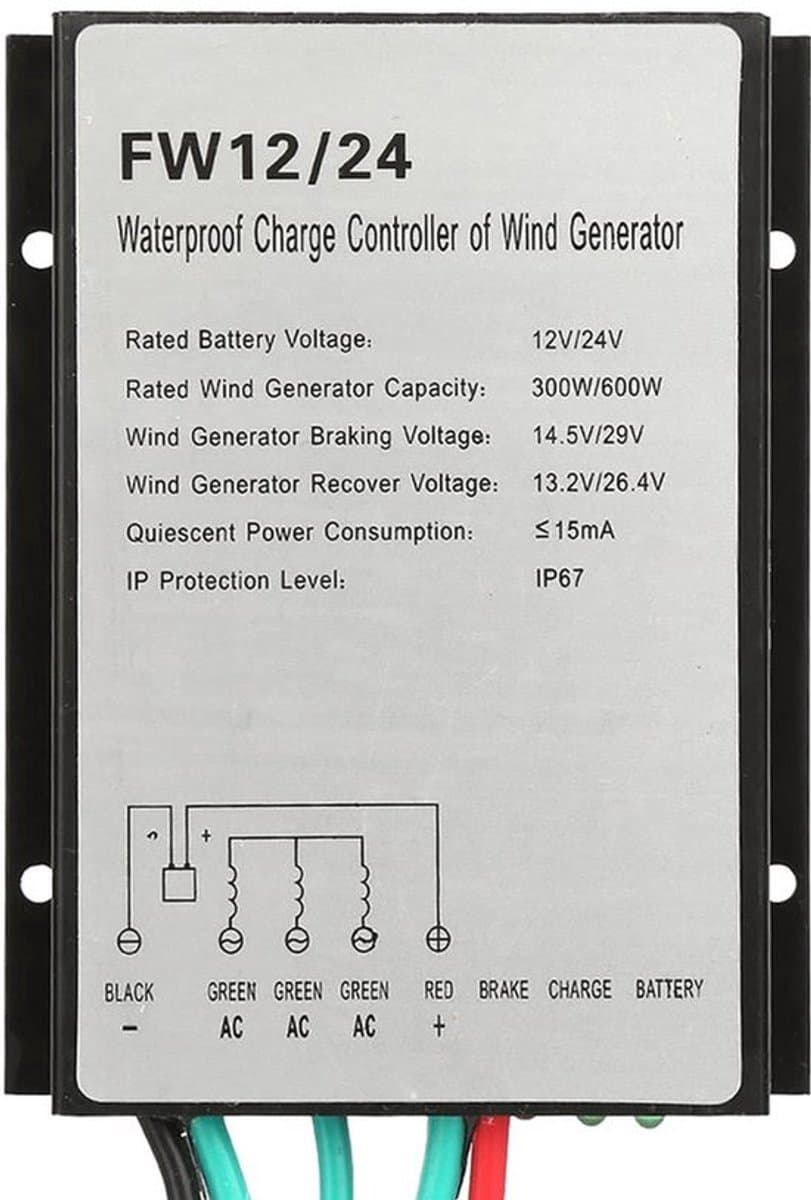 Ventilatorbladen, Marine Windgenerator 12V Controller, Windturbine Controller en Professioneel Paneel Turbo Waterdichte Windturbine Generator Laadcontroller Regulator