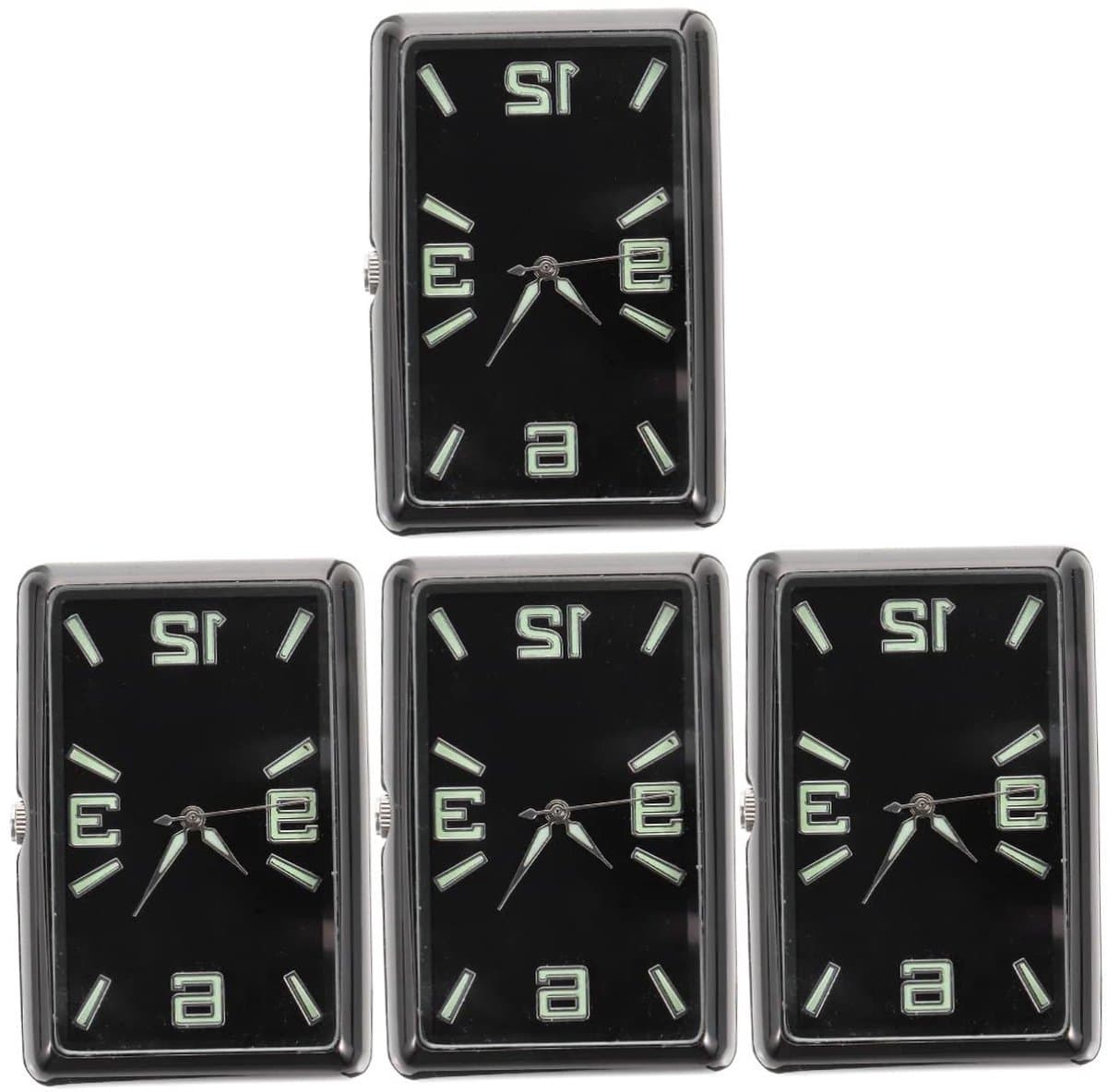 Auto Dashboard Klokje - Tijd Monitor - Rijden Zonder Afleiding - Met Hechte Basis - 4.8 x 3.2 cm - Zwart