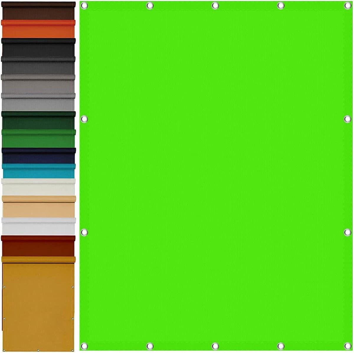 Tuinzonnescherm Rechthoekig - Schaduwdoek Balkon - Buitenruimte Beschermen - 98% UV-blokkering - 1 x 3.4 m - Groen