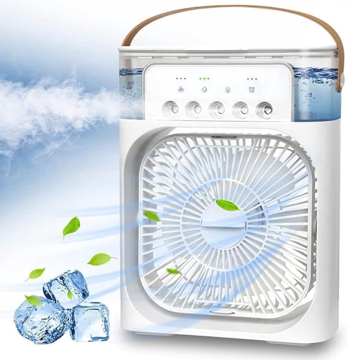AHD® Airco Zonder Afvoerslang - Airco - Aircooler - 4 Standen - Incluesief Timer - Wit- 12cmx 21cm x 28cm
