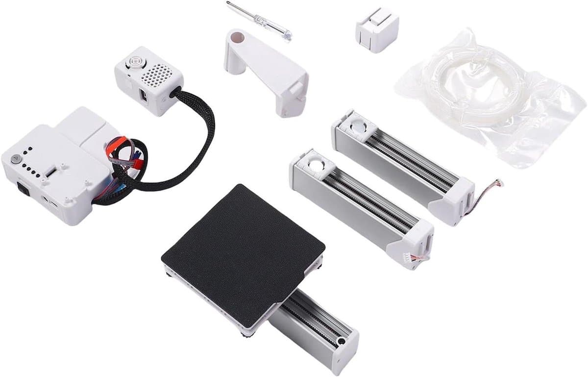 Draagbare 3D-printer - Mini printer - Creatief printen - Verwijderbare bouwplaat - 100x100x100mm - Zwart