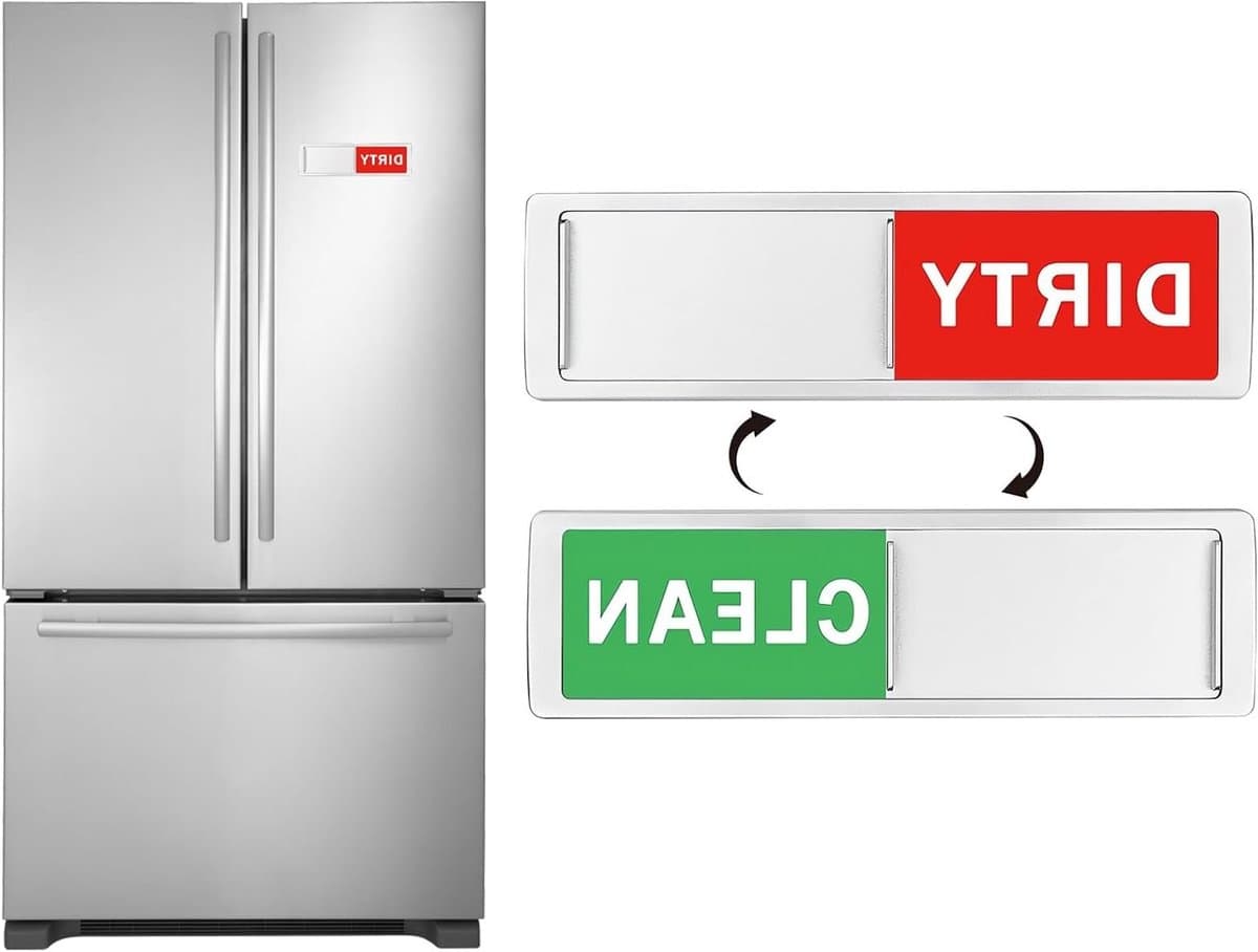 Magnetische indicator voor afwasmachine - Schoon of Vies - Organisatie voor Keuken en Afwas