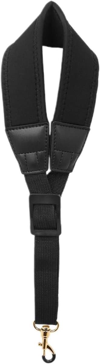 Saxofoon Nekband - Saxofoonband Verstelbaar - Muziek Spelen - Gewatteerd Comfort - 37.5-46.5 cm - Zwart