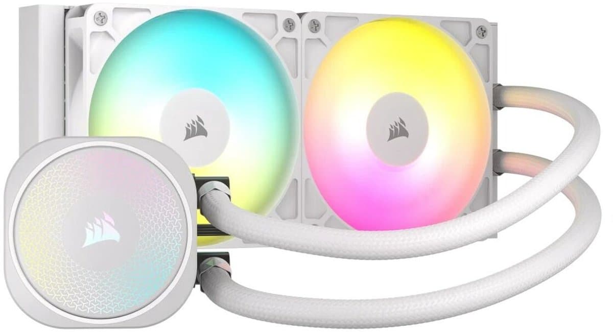 Corsair Nautilus 240 RS ARGB alles-in-één vloeistofkoeler voor processor, wit, 1 stuk