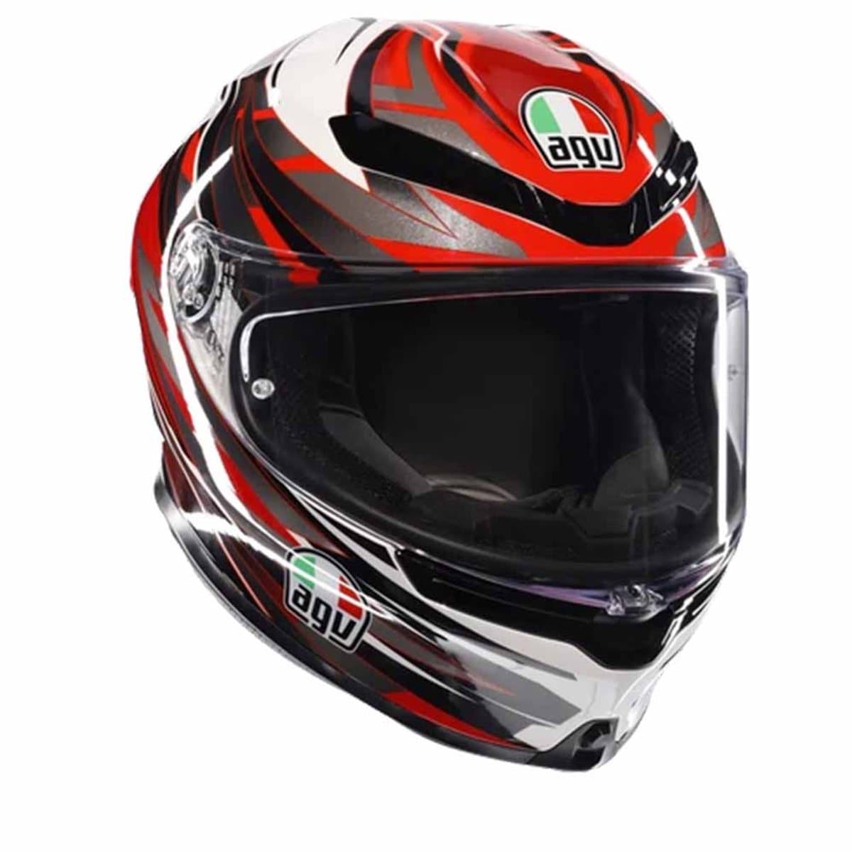 AGV K6 S E2206 Mplk Reeval Wit Rood Grijs Integraalhelm - Maat S - Helm