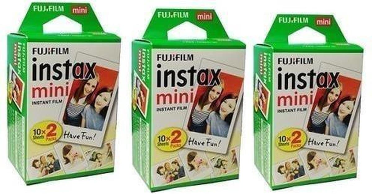 10/20/40/60/80/100 vellen Instax mini 11/9 films witte rand, 3 inch brede film voor instant camera - 10 vellen [60 vellen]